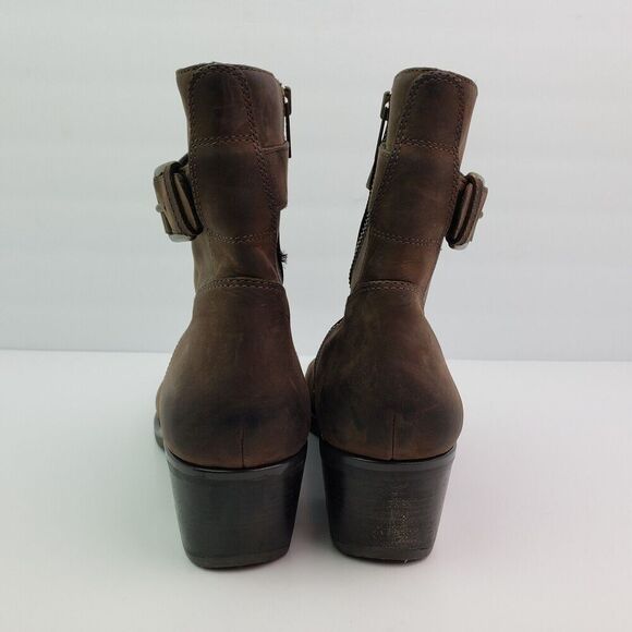 Cole Haan G Series Womens Size 10 B Brown Leather Side Zip 2" Heeled Boots D2634 - Picture 6 of 10